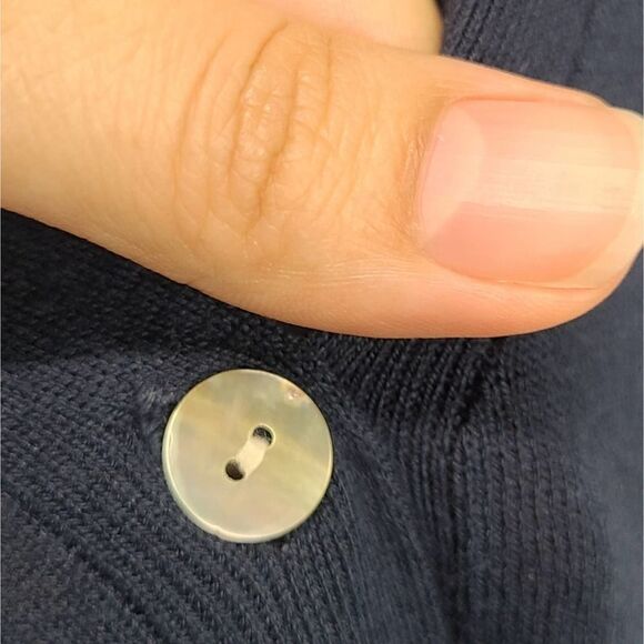 Gold Hawk V-Neck Dark Blue Sweater Dress Size Medium - Picture 3 of 6